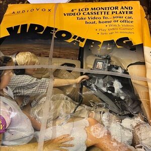 4" LCD Monitor and Video Cassette Player - Black/Gray